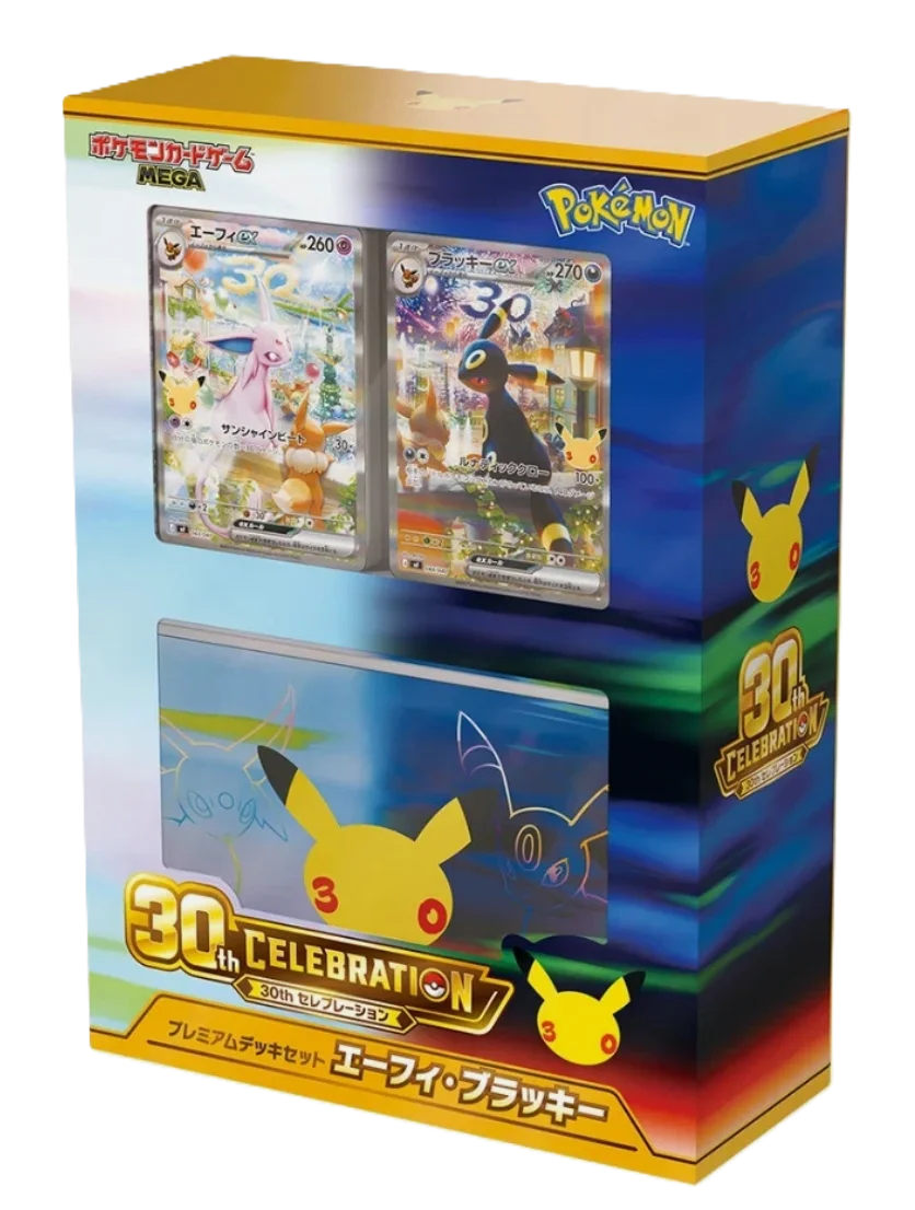 30th Celebration Premium Deck Set Mentali & Noctali, Japanese display DECK 30TH